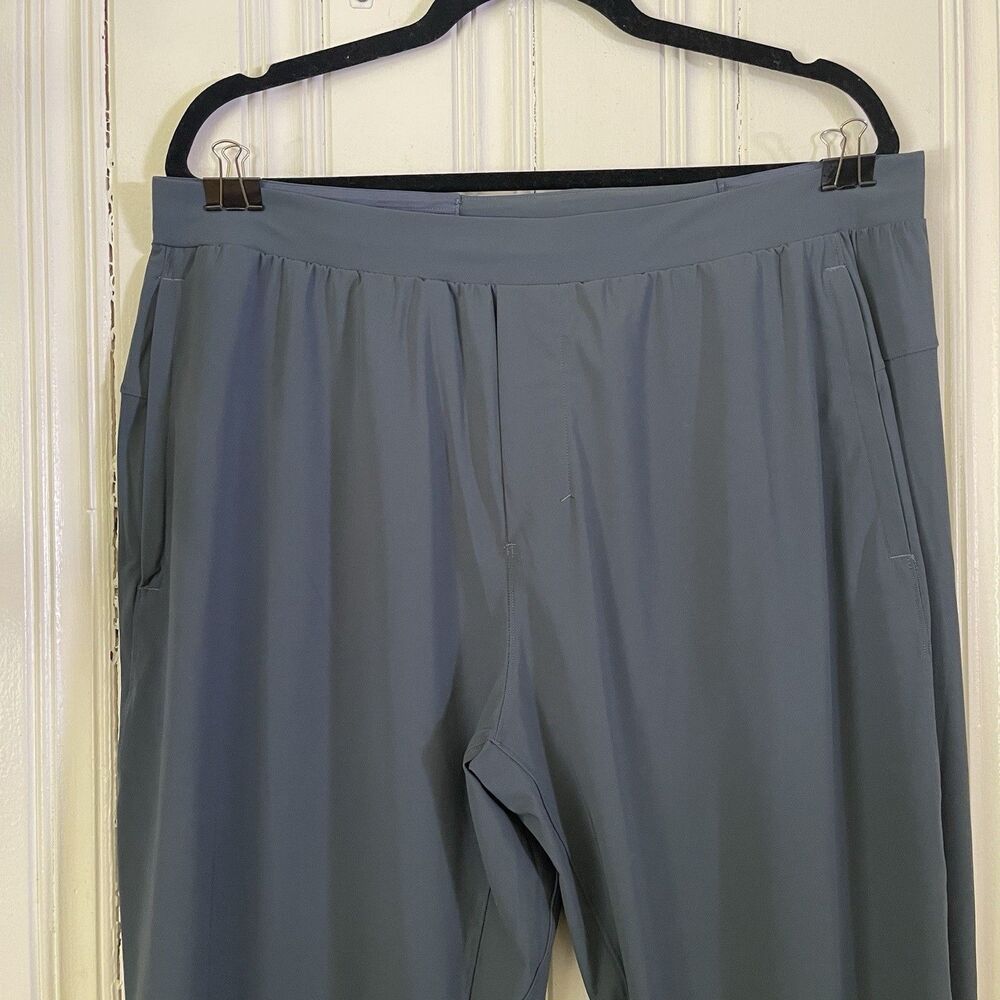 Lululemon Pace Breaker Men Steel Blue Tapered Leg Ankle Zip Jogger Pants Sz XXL - Picture 2 of 7